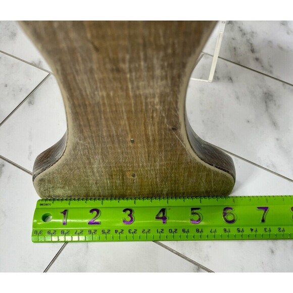 Vintage Solid Wood Bookends Distressed Hand Made MCM Modern Farmhouse Primitive - Picture 8 of 9